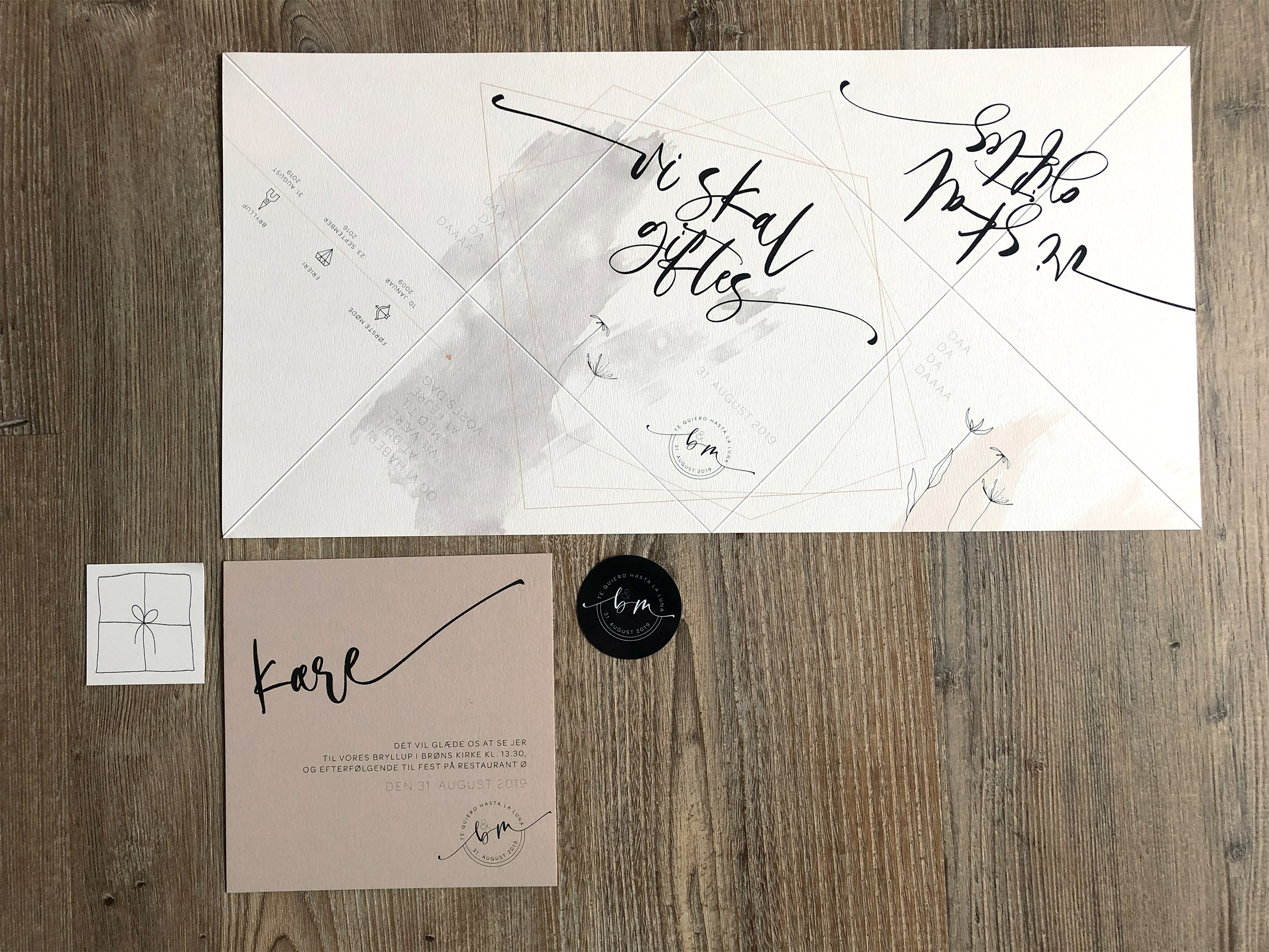 Grafisk designunivers til bryllup